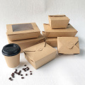 Food grade kraft paper boxes lunch boxes